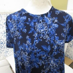 Lularoe Carly Dress Sz S Blue Floral